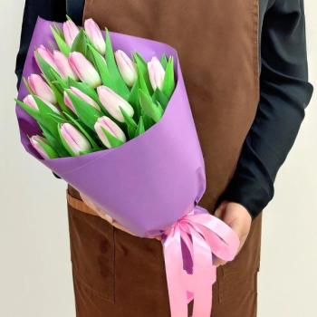 Букет Тюльпаны 15 шт розовые код товара  206184